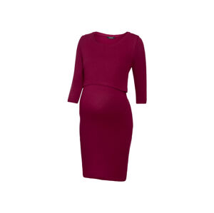 esmara Dámske tehotenské šaty s biobavlnou (XL (48/50), červená)