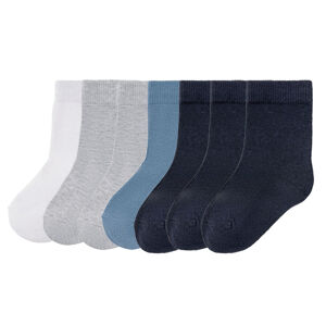 lupilu Chlapčenské ponožky, 7 párov (23/26, biela/sivá/modrá/námornícka modrá)