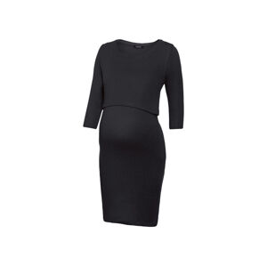 esmara Dámske tehotenské šaty s biobavlnou (XS (32/34), čierna)