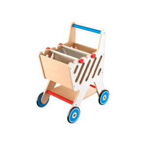 Playtive Drevený nákupný vozík/stôl na líčenie/pracovný stôl  (nákupný vozík)