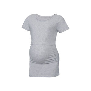 ESMARA® Dámske bavlnené tehotenské tričko BIO (L (44/46), šedá)