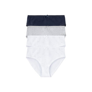 PEPPERTS® Dievčenské nohavičky z biobavlny, 4 kusy (134/140, vzor/námornícka modrá/sivá/biela)