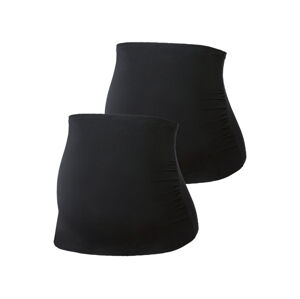 esmara Dámsky tehotenský pás na predĺženie trička, 2 kusy (XL (48/50), čierna)