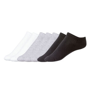 esmara® Dámske členkové ponožky s biobavlnou, 7 párov (35/38, biela/sivá/čierna)