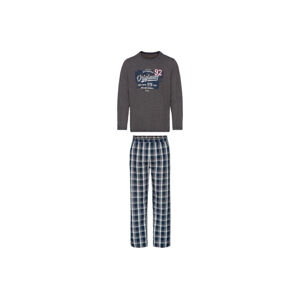 LIVERGY® Pánske pyžamo (S (44/46), sivá/károvaná)