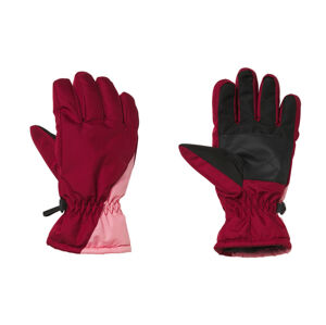 CRIVIT Dievčenské/chlapčenské lyžiarske rukavice (6 (10 – 12 rokov), červená/ružová)