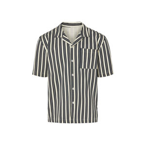 LIVERGY® Pánska košeľa s krátkym rukávom (S (37/38), námornícka modrá/krémová)