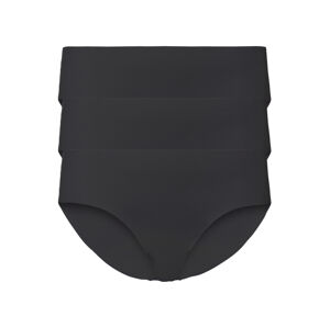 esmara® Dámske bezšvové nohavičky, 3 kusy (S (36/38), čierna)