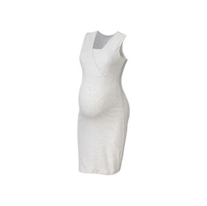esmara® Dámske rebrované tehotenské šaty (XL (48/50), sivá)