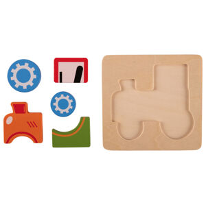 Playtive Drevené puzzle (traktor)