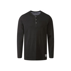 LIVERGY® Pánske tričko s dlhým rukávom (S (44/46), čierna)