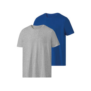 PARKSIDE® Pánske tričko, 2 kusy (M (48/50), modrá/sivá)