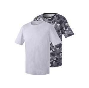 PARKSIDE® Pánske tričko, 2 kusy (S (44/46), sivá/vzor)