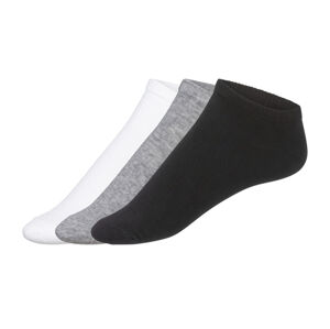 esmara® Dámske členkové ponožky, 3 páry (39/42, biela/sivá/čierna)