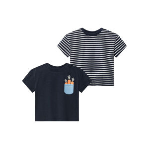 lupilu® Chlapčenské tričko s BIO bavlnou pre bábätká, 2 kusy (86/92, modrá)