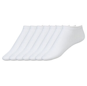 Nur Der Pánske nízke ponožky, 7 párov (43/46, biela)