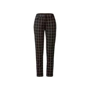 esmara® Dámske látkové nohavice (44, čierna/biela)