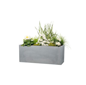 Scheurich Dlhý kvetináč Cube Box (60 cm, kamenistá sivá)