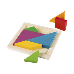Playtive Drevená dúhová Montessori skladačka (tangram)