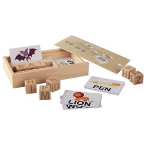 Playtive Drevená motorická Montessori hra (hra s písmenami)