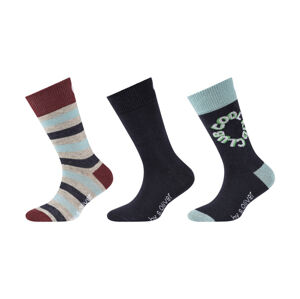 QS by s.Oliver Detské ponožky, 3 páry (27/30, navy modrá/bordová/sivá/modrá)