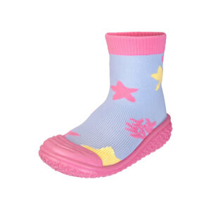 Playshoes Detské protišmyskové ponožky do vody (22/23, bledomodrá/morské hviezdice)