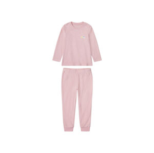 lupilu® Dievčenské pyžamo s dlhým rukávom (122/128, bledoružová)