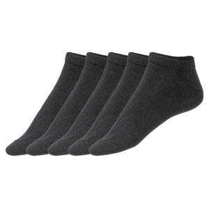 LIVERGY Pánske členkové ponožky, 5 párov (43/46, čierna)
