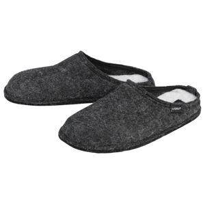 LIVERGY® Pánske plstené papuče (43, čierna)