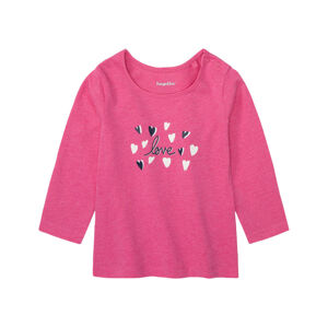 lupilu® Dievčenské tričko s dlhým rukávom (86/92, ružová)