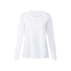esmara® Dámske tričko s dlhým rukávom (L (44/46), biela)