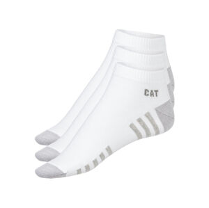 Caterpillar Pánske nízke pracovné ponožky, 3 páry (47/50 , biela)