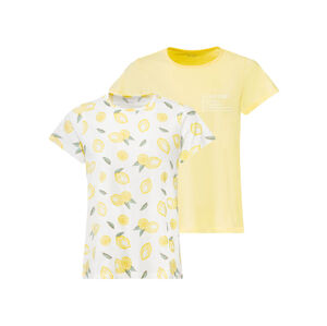 esmara® Dámske tričko, 2 kusy (M (40/42), žltá/biela)