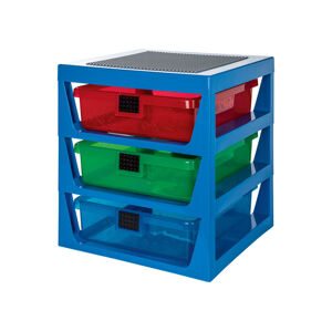 LEGO® Classic Plastový regál s 3 zásuvkami (modrá)