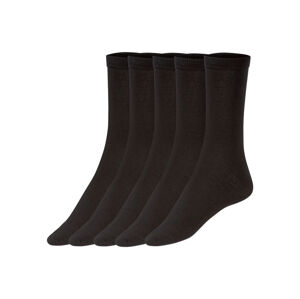 esmara® Dámske ponožky, 5 párov (39/42, čierna/bodky)