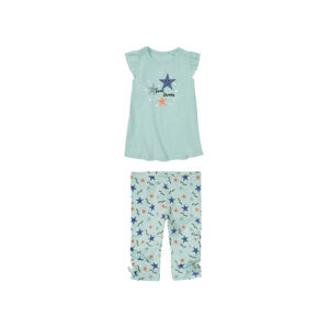lupilu® Dievčenské pyžamo (98/104, hviezdy/mentolová)