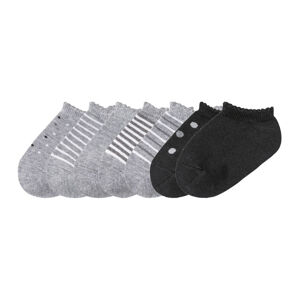 lupilu® Dievčenské nízke ponožky, 7 párov (23/26, sivá/čierna)