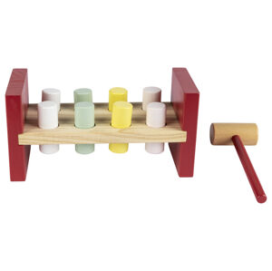 lupilu® Drevená motorická hračka (zatĺkacia hra, červená)