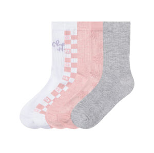 pepperts!® Dievčenské ponožky s biobavlnou, 5 párov (27/30, biela/bielo-ružová/sivá/ružová)