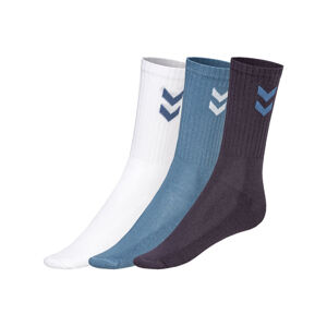 Hummel Dámske/pánske ponožky, 3 páry (41/45, pánske - biela/modrá/čierna)