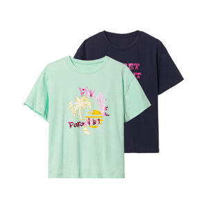 pepperts!® Dievčenské tričko, 2 kusy (134/140, námornícka modrá/mentolová)