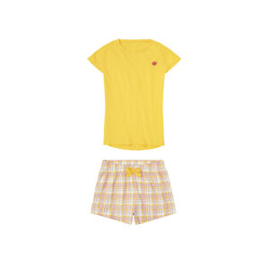 pepperts!® Dievčenské krátke pyžamo (158/164, žltá)