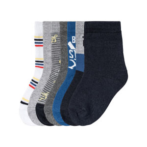 lupilu® Chlapčenské ponožky, 7 párov (31/34, sivá/modrá/biela)