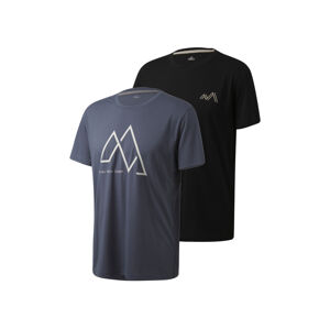 CRIVIT Pánske funkčné tričko, 2 kusy (M (48/50), čierna/modrá)