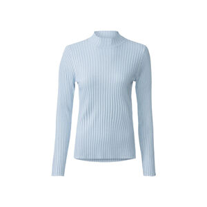 esmara® Dámsky sveter z rebrovitej pleteniny (XS (32/34), modrá)