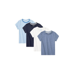 lupilu® Dievčenské tričko, 4 kusy (98/104, bledomodrá)