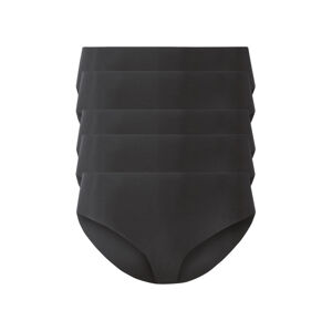 esmara® Dámske bezšvové nohavičky, 5 kusov (M (40/42), čierna)