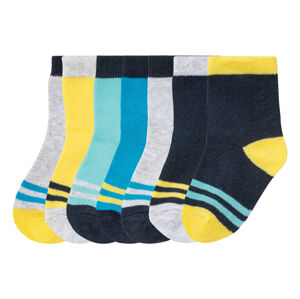 lupilu® Chlapčenské ponožky, 7 párov (23/26, sivá/žltá/modrá/námornícka modrá)