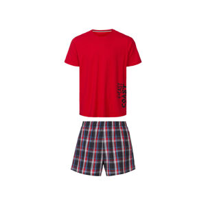 LIVERGY® Pánske krátke pyžamo (XXL (60/62), červená/navy modrá)
