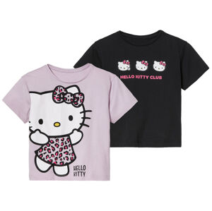 Dievčenské tričko, 2 kusy (122/128, Hello Kitty)